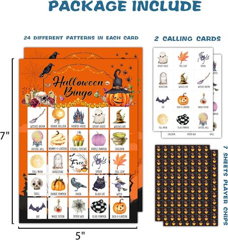 Fall Pumpkin Bingo Card Game, Autumn Bingo Game for Adults, Thanksgiving Party Supplies, Favors, Decorations, Thanksgiving Gift, Thanksgiving Party Games, 24 Players Bingo Game, D01 in Saudi Arabia