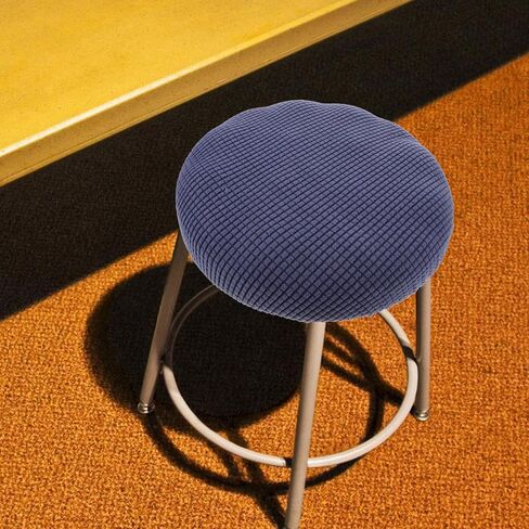 1pc Stool Covers Round, Super Breathable Round Bar Stool Cover Seat Cushion 12 Stretchable Wrinkle Resistant Washable Dustproof - One Cushion Only Grey in Saudi Arabia