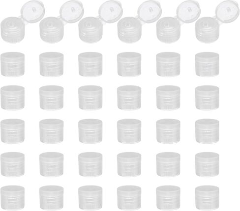 uxcell 36pcs 24/410 Flips Top Caps For Bottles, Replacement Plastic Reusable Non-Spill Bottle Lid for Squeeze Bottles, Refillable Bottles, Plastic, Empty, Shampoo Bottles, Black in Saudi Arabia