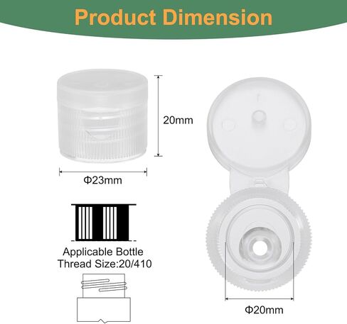uxcell 36pcs 24/410 Flips Top Caps For Bottles, Replacement Plastic Reusable Non-Spill Bottle Lid for Squeeze Bottles, Refillable Bottles, Plastic, Empty, Shampoo Bottles, Black in Saudi Arabia