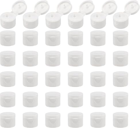 uxcell 36pcs 24/410 Flips Top Caps For Bottles, Replacement Plastic Reusable Non-Spill Bottle Lid for Squeeze Bottles, Refillable Bottles, Plastic, Empty, Shampoo Bottles, Black in Saudi Arabia