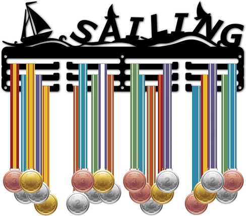 CREATCABIN Biking Medal Holder Display Cycling Medal Hanger Sports Rack frame iron Wall Mount Decor Metal Medal Hanger Organizer for Hanging Over 60 Medals Racing BMX Riding Competition 15.7 x 5.9Inch in Saudi Arabia