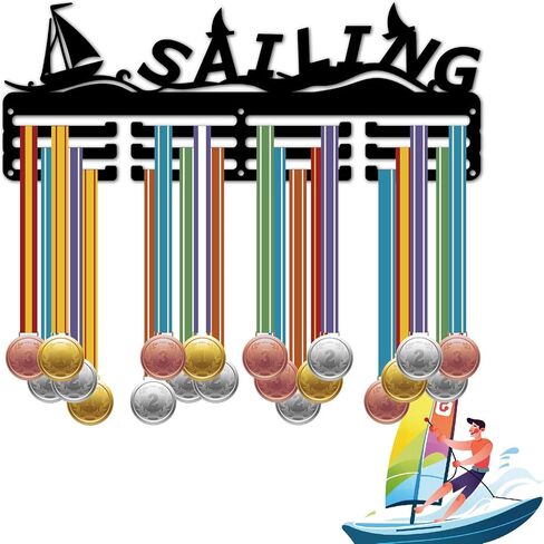 CREATCABIN Biking Medal Holder Display Cycling Medal Hanger Sports Rack frame iron Wall Mount Decor Metal Medal Hanger Organizer for Hanging Over 60 Medals Racing BMX Riding Competition 15.7 x 5.9Inch in Saudi Arabia