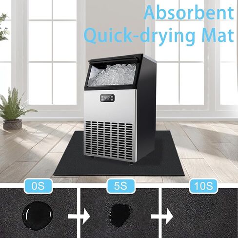 Mat for Commercial Ice Maker, Mat for Freestanding and Under Counter Ice Maker Absorbent Drying Mat for Kitchen Appliance, Ice Maker Machine Mat for Home, Bar, Restaurant, Hotel, 23.6''x19.7'', Grey in Saudi Arabia