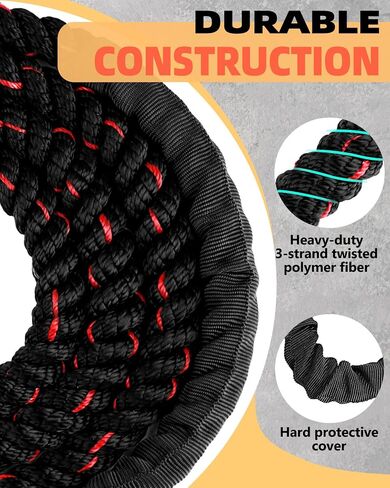 Weighted Jump Rope, Jump Rope 1LB for beginners, Heavy Jump Ropes for Fitness, Total Body Workouts, Weight Loss, Strength Training, Compact Skipping Rope for Home Gym Workout Equipment in Saudi Arabia