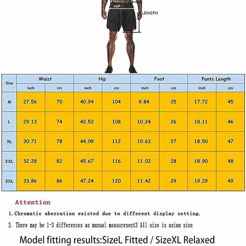 Men's 2 in 1 Workout Running Shorts Training Gym Short, Quick Dry Running Sports Athletic Shorts with Pockets in Saudi Arabia
