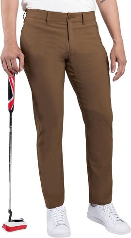X RAY Stretch Slim Fit Golf Pants Men with Pockets - Tapered Lightweight Mens Golf Pants (Available in 30-38) in Kuwait