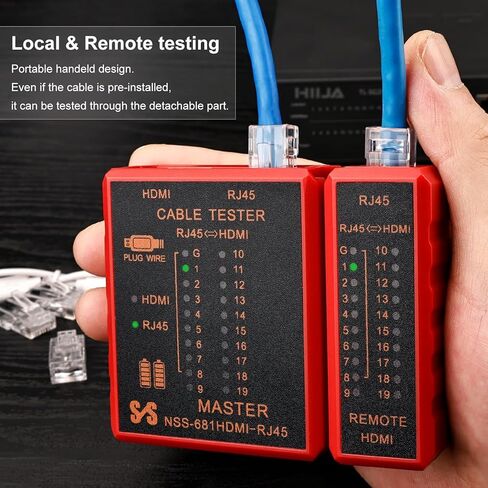 جهاز اختبار الكابل المحوري (محوري) المحمول BNC F-Style RJ45 جهاز فحص كابل استمرارية إيثرنت in Kuwait