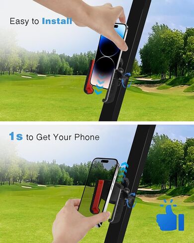 Upgraded Golf Cart Magnetic Phone Holder Mount Compatible with EZGO/Club Car/Yamaha, [Strong Magnet] Universal Gym Phone Holder Compatible with iPhone/Galaxy/Google Pixel, All Smartphones in Kuwait