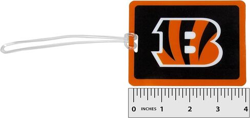 NFL Cincinnati Bengals Vinyl Luggage Tag, 2pk, Orange in Saudi Arabia