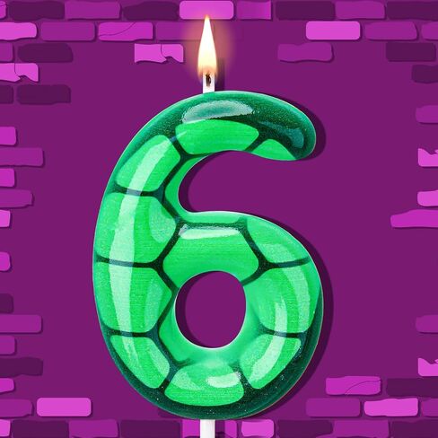 Number 5 Cartoon Turtle Theme Birthday Candle Green Turtle Themed Birthday Candle Numeral Birthday Cake Topper for Kids Boys Girls and Green Theme Birthday Decoration Supplies in Saudi Arabia