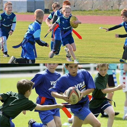 Ynotus Flag Football Belts, Adjustable Flag Football Set 14 Player with 42 Flags Football Training Equipment for Kids in Saudi Arabia