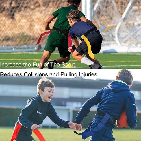 Ynotus Flag Football Belts, Adjustable Flag Football Set 14 Player with 42 Flags Football Training Equipment for Kids in Saudi Arabia