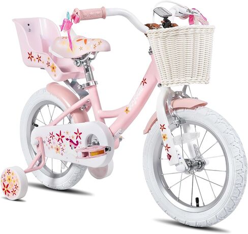 دراجة JOYSTAR Unicorn للفتيات للأطفال بعمر 2-9 سنوات، دراجة أطفال مقاس 12 14 16 18 بوصة مع عجلات تدريب، ولافتات، وسلة ومقعد دمية، ودراجات أطفال، ألوان متعددة in Kuwait