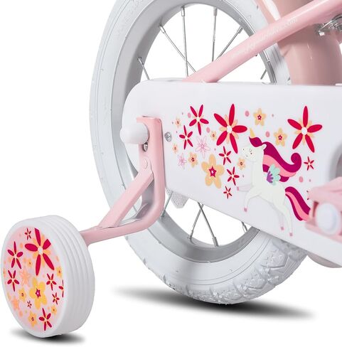 دراجة JOYSTAR Unicorn للفتيات للأطفال بعمر 2-9 سنوات، دراجة أطفال مقاس 12 14 16 18 بوصة مع عجلات تدريب، ولافتات، وسلة ومقعد دمية، ودراجات أطفال، ألوان متعددة in Kuwait
