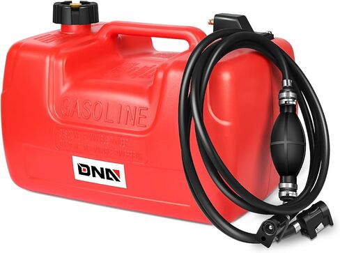 DNA MOTORING 24L / 6 Gallon Portable Diesel Gasoline Coal Fuel Gas Tank for Fishing Boat, Yacht, Shipboard Operations, w/Hose, Red, TOOLS-00468 in Saudi Arabia