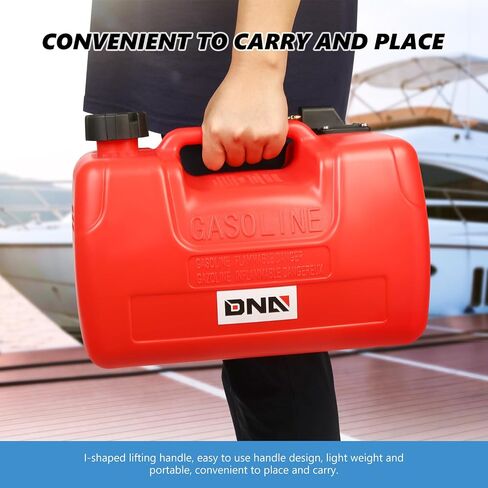 DNA MOTORING 24L / 6 Gallon Portable Diesel Gasoline Coal Fuel Gas Tank for Fishing Boat, Yacht, Shipboard Operations, w/Hose, Red, TOOLS-00468 in Saudi Arabia