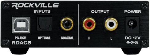 Rockville RDAC5B DAC محول رقمي إلى تناظري USB/بصري/RCA/مضخم سماعة الرأس in Kuwait