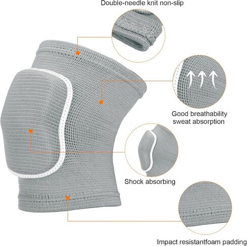 PATIKIL M Size Protective Knee Pads, 3 Pairs Sponge Volleyball Knee Pads Breathable Dance Knee Pads Brace for Women Men Football Basketball Workout, Black in Saudi Arabia