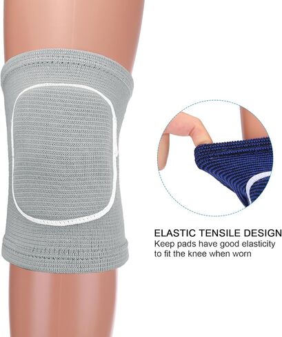 PATIKIL M Size Protective Knee Pads, 3 Pairs Sponge Volleyball Knee Pads Breathable Dance Knee Pads Brace for Women Men Football Basketball Workout, Black in Saudi Arabia