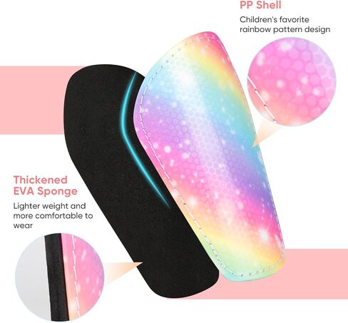Kids Soccer Shin Guards, JAOBHAHY 4pcs Soccer Shin Pads and Toddler Soccer Socks Set for Girls, EVA Padding Reduces Impact and Injury for Kids Shin Suards Soccer Age 3-5 4-6 5-8 in Saudi Arabia