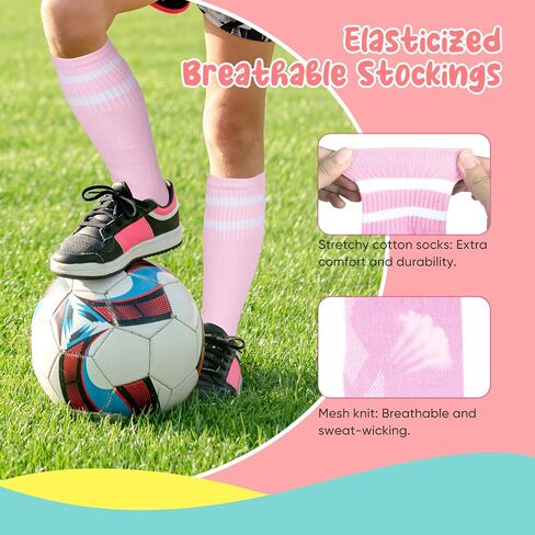 Kids Soccer Shin Guards, JAOBHAHY 4pcs Soccer Shin Pads and Toddler Soccer Socks Set for Girls, EVA Padding Reduces Impact and Injury for Kids Shin Suards Soccer Age 3-5 4-6 5-8 in Saudi Arabia