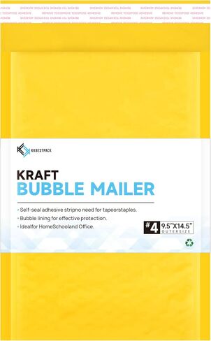 Kkbestpack Kraft Bubble Mailers #0, Self-Seal Padded Mailing Envelopes, Pack of 25, 6x9 Inches in Saudi Arabia