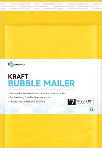 Kkbestpack Kraft Bubble Mailers #0, Self-Seal Padded Mailing Envelopes, Pack of 25, 6x9 Inches in Saudi Arabia