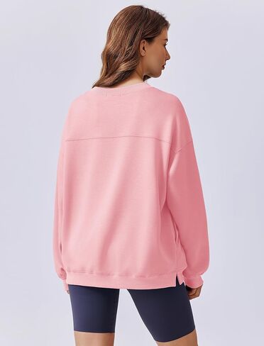 PINSPARK Sweatshirt for Women Oversized 2024 Fall Outfit Long Sleeve Y2K Pullover Top Crewneck Sweat Shirts with Side Pockets in Saudi Arabia