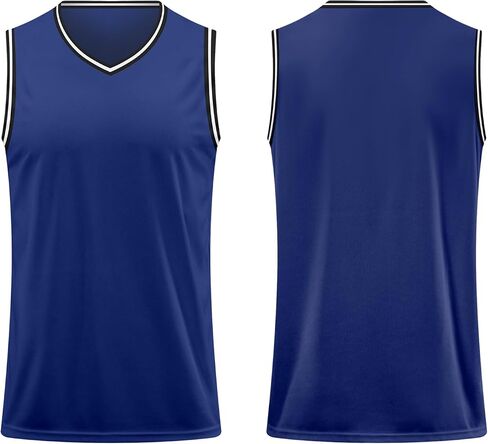 Blank Men's Basketball Jersey Cuff Stripes Team Athletic Scrimmage Uniform Mesh Sport Shirt S-3XL in Kuwait