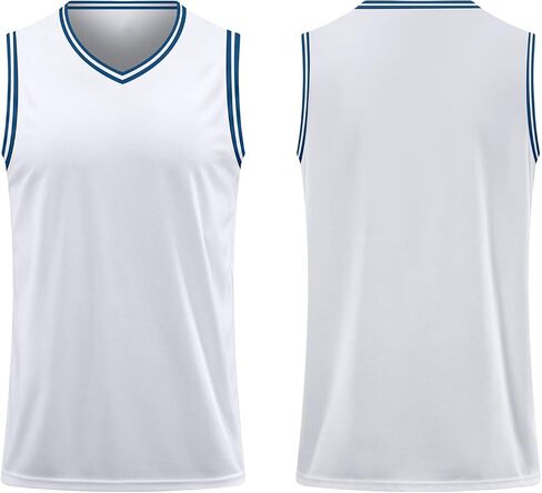 Blank Men's Basketball Jersey Cuff Stripes Team Athletic Scrimmage Uniform Mesh Sport Shirt S-3XL in Kuwait