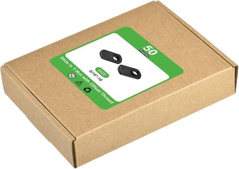 uxcell Slide in T-Nut with Offset Thread, 25Pcs 5/16"-18 Carbon Steel Zinc-Plating Nuts for T Track Extrusions in Kuwait