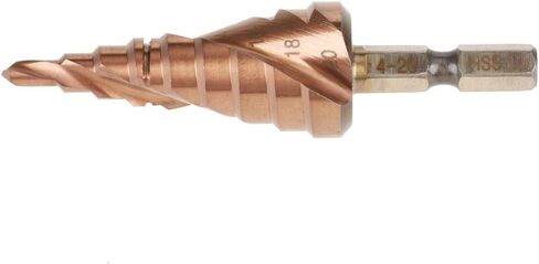 لقمة مثقاب خطوة، قطعة واحدة بمقبض سداسي حلزوني خطوة مخروطية لقمة ثقب كوبالت عالية السرعة من الفولاذ لقص الثقب بالضغط الملزمة لقمة مثقاب S (4-22 مم) in Kuwait