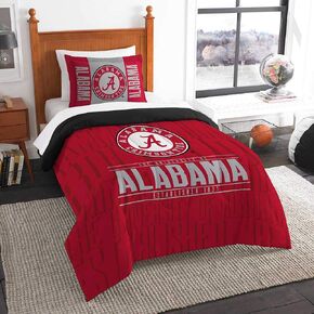 Northwest NCAA Alabama Crimson Tide Unisex-Adult Comforter and Sham Set, Twin, Modern Take