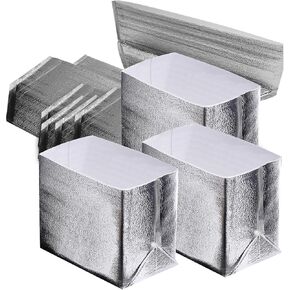 10 PCS Reusable Insulated Shipping Bags 13.4 x 9.5 x 13 Inch, Thermal Box Liners for Lunch Box Camping Picnic Foil Insulated Bag Liner Waterproof Insulation Package for Frozen and Hot Food