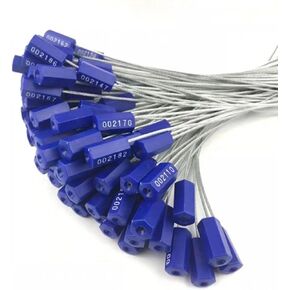 11.8 inch 200 Pcs Steel Security Cable Wire Seals Truck Seals Anti Tamper Self Locking Trailer Seals Tags Shipping Seals (Yellow)