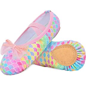 Ballet Shoes for Girls Toddler Ballet Dance Slippers Soft Leather Split Sole Flat Ballerina Shoes for Little Girls Kids