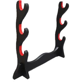 3 Layer Padded Protect Japanese Samurai Sword Katana Wakizashi Tanto Stand Holder Display Rack Support for All Sword