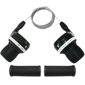 1 Pair 3X7 Bike Speed Shifter, Bicycle Shifter Twist Grip Bike Gear Shifter MTB Mountain Bike Handlebar Shift 21S