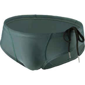 Summer Code Mens Swim Briefs Bikini Sport Swimwear Bathing Suit Solid Sexy Swimsuit with Drawstring in Kuwait