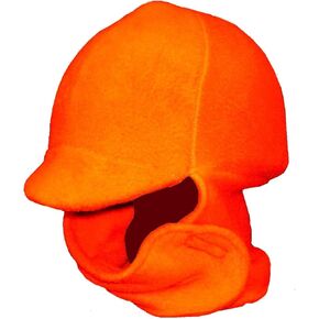 Fleece Equestrian Riding Helmet Cover - Hunter Orange