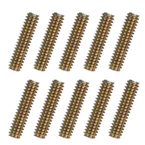 uxcell 60pcs Fully Threaded Rods 1/4 x 1 Inch All Thread Studs Long Threaded Screw Carbon Steel for Furniture Garden Railing Mounting Assembly Fastening Frame Connection Color Zinc