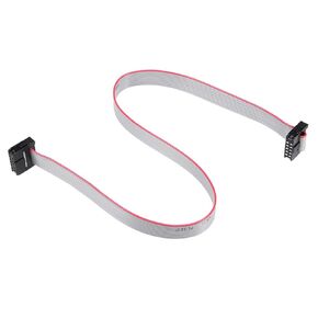 DMiotech 5 Pack Long 30CM 2MM Flat Ribbon Cable IDC 10 Pin Connector