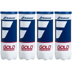 Babolat Gold Champiosnip Tennis Balls, 4 Cans | 12 Balls (3 Balls/Can)