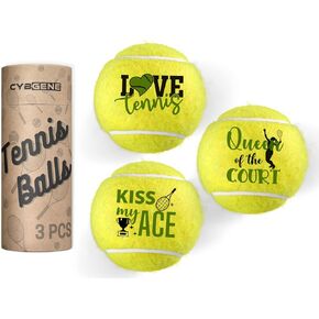 Tennis Gifts, Set of 3 Unique Tennis Balls with Gift Package, Perfect for Tennis Teammate, Partners - Women/Girls