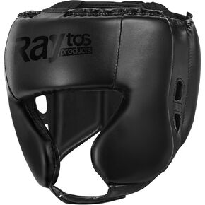 Boxing Headgear [Lightweight 210g, Made PU, 180 Degree Wide Field of View, Independent Zone Protection, with Non-Slip Head Strap, Unisex] Kickboxing Bokushingu Boxing