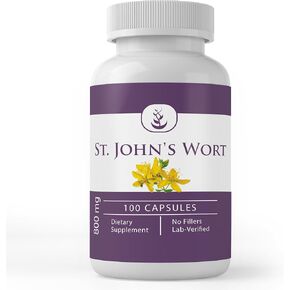 Pure Original Ingredients St. John's Wort, Always Pure, No Additives Or Fillers, Lab Verified (100 Capsules)