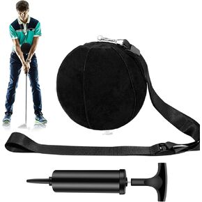 montela golf Training Ball,Golf Smart Ball Golf Training Aid Inflatable Swing Training Ball with Inflator Pump and Adjustable Lanyard,Assist Golf Swing Trainer Golf Swing Assistant for Beginner