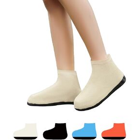 Waterproof Shoe Covers, High-Elasticity Emulsion Shoe Covers for Rain, Non-Slip Reusable Rain Cover for Shoes Apply to Men, Women, Kids
