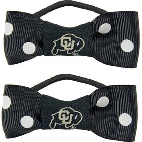 Little Earth NCAA Colorado Buffaloes Bow Pigtail Holder, 2-Pack